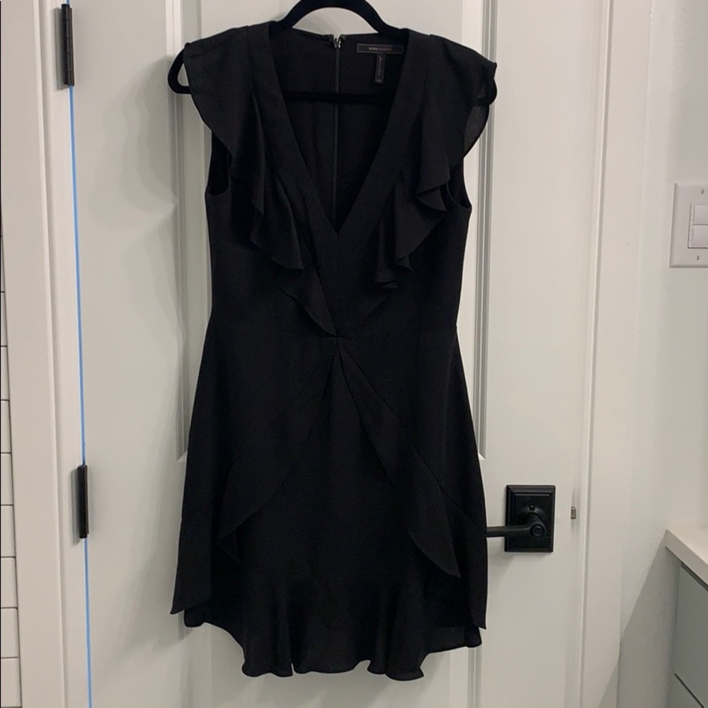 BCBGMaxazria | Tyrah Sleeveless Ruffle Dress | 6